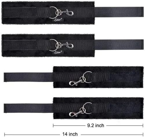 Miniatura 6 de Lazos sexuales para parejas, cuerdas de sujeción y cordones para muñecas y tobillos, correas de cama Queen para amarrar sexo para adultos, colchón