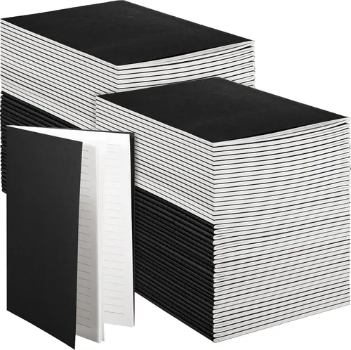 Miniatura 9 de Sepamoon Paquete de 200 cuadernos de papel kraft de 5.5 x 8.3 pulgadas, tamaño A5, cuadernos de tapa blanda a granel para niños, estudiantes, Marrón
