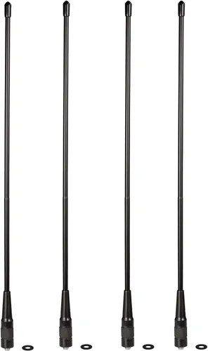 Miniatura 11 de Bingfu Antena de radio de doble banda VHF UHF 136-174MHz 400-470MHz Radio de dos vías Walkie Talkie Antena flexible de látigo SMA hembra para radios