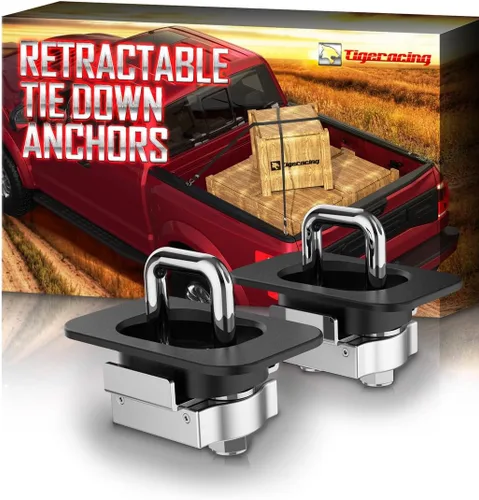 Anclajes de amarre retráctiles para caja de camioneta, anillo en D lateral compatible con F150 2015-2026 / 2017-2026 F250 F350 Super Duty / Raptor