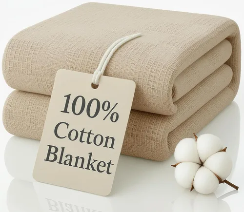 Miniatura 18 de JMR - Manta de punto gofre, 100 % algodón, tamaño Queen, ligera, tejida de punto gofre, para cama, sofá y sofá, transpirable, cómoda para todas