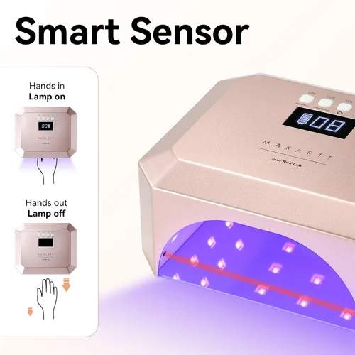 Miniatura 6 de Makartt Lámpara de uñas LED UV para uñas de gel – Luz de uñas recargable Aurora de 30W con 39 LEDs, gran espacio, batería de 2600mAh, 4