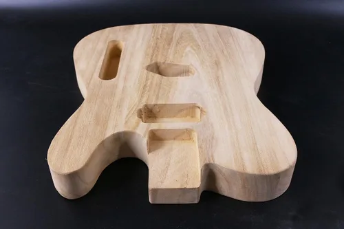 Miniatura 5 de Cuerpo de guitarra eléctrica estilo T en blanco, cuerpo de guitarra eléctrica de madera maciza, proyecto inacabado de reemplazo de cuerpo
