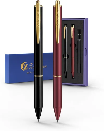 Miniatura 7 de Bolígrafos Zalantan 0.5MM retráctiles de gel metálico, bolígrafo elegante de metal premium, cañón agradable, bolígrafos de escritura suave, tinta