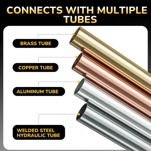 Miniatura 3 de 5/8" Flare x 1/2" NPT Macho Latón Tubo de Conexión, Media Unión Reductora de Acoplamiento, Adaptador de gas, Conector de tubo de latón duradero
