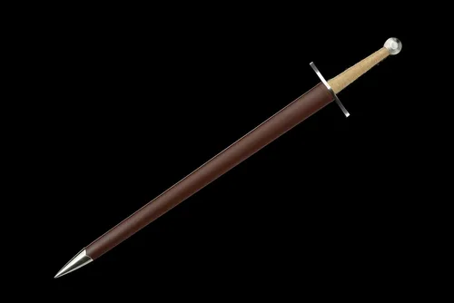 Miniatura 2 de Espada medieval hecha a mano completa de acero de alto carbono, hoja afilada, pomo de acero inoxidable, borde afilado para colección