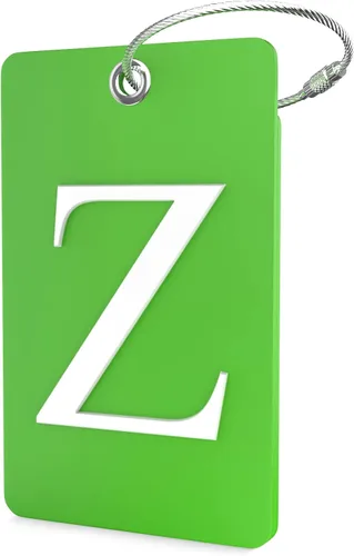 Miniatura 21 de Shacke Etiquetas iniciales sin privacidad para maleta y equipaje con bucle de metal, Verde