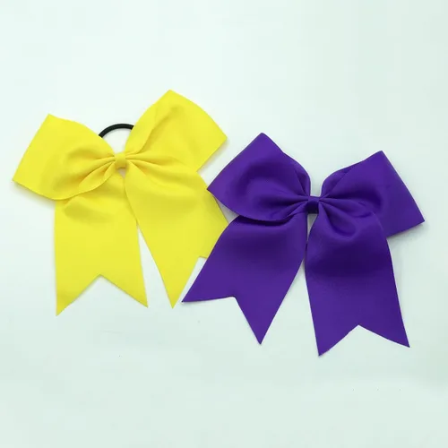 Miniatura 2 de 20 piezas lazos grandes de 8" para porristas para niñas, hechos a mano, cinta grosgrain, accesorios para el cabello para adolescentes, niñas