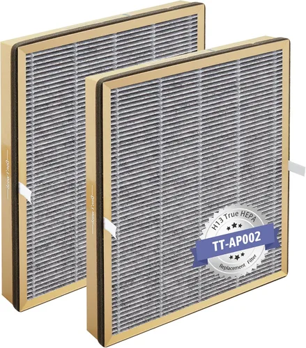Filtro de repuesto HEPA compatible con purificador de aire TaoTronics TT-AP002 y para purificadores de aire VAVA VA-EE008, filtro HEPA verdadero de