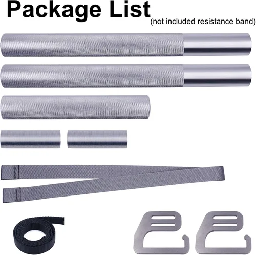 Miniatura 6 de J Bryant Barra de ejercicio de banda de resistencia de fitness Gancho grande 37.8" de longitud con asas Barra resistente