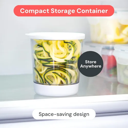 Miniatura 6 de Fullstar - Espiralizador y cortador de verduras con cuchillas de acero inoxidable afiladas, espiralizador para fideos de verduras, espiralizador