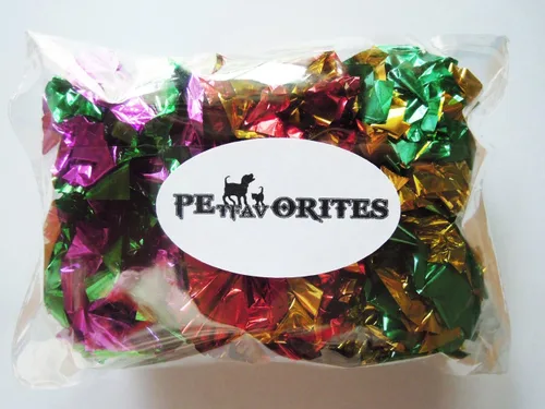 Miniatura 2 de Bolas arrugadas de Mylar originales para gatos, paquete de 6