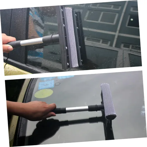 Miniatura 4 de ULTECHNOVO Limpiaparabrisas de vidrio de doble cara, herramienta de limpieza de ventana de mango largo, limpiador de vidrio desmontable