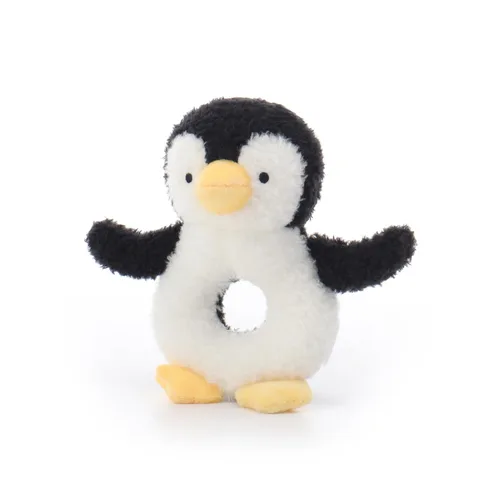 Miniatura 3 de Apricot Lamb Baby Lovey - Juguete suave de sonajero de pingüino, animal de peluche para recién nacido, suave de más de 0 meses