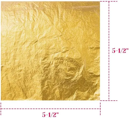 Miniatura 4 de Hoja de Pan de Oro para Resina, Paxcoo 300 Hojas Copos de Oro para Resina Lámina de Uñas para Resina Fabricación de Joyas Slime, Arte de Uñas, Dorado