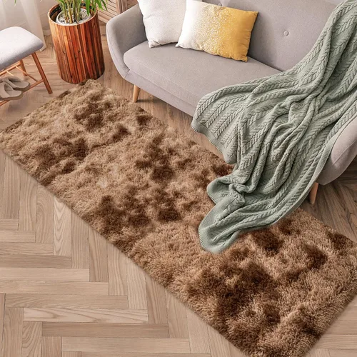 Miniatura 11 de Alfombras de pasillo beige de 2 x 6 pies para dormitorio, sala de estar, alfombra de felpa suave y esponjosa, alfombra de pasillo para pasillos