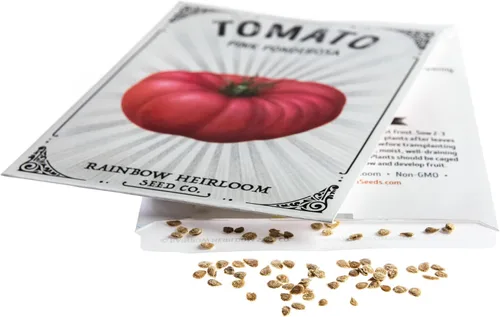 Miniatura 5 de Semillas de tomate para plantar Variedad Ponderosa rosa (paquete de 150 mg - aproximadamente 40 semillas) Semillas sin OMG y reliquia Paquete