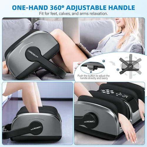 Miniatura 7 de CARESKYpro Artículos elegibles para FSA y HSA, masajeador de pies Shiatsu para neuropatía y alivio del dolor, 3 terapias de calor, 5 intensidades