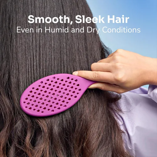 Miniatura 5 de Wet Brush Cepillo desenredante sin encrespamiento con tecnología iónica, negro, proporciona control de encrespamiento, reduce la estática y suaviza