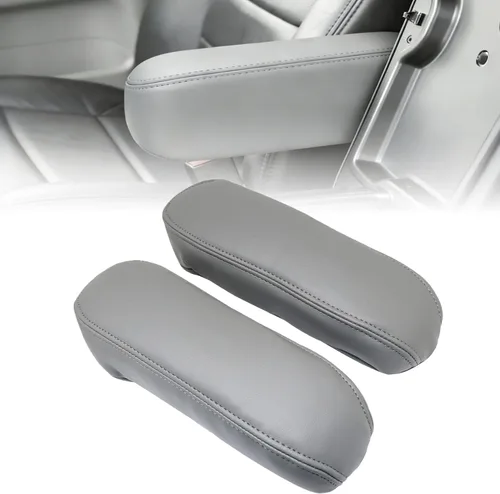 Miniatura 11 de NLQR 2 piezas fundas de repuesto para reposabrazos de asiento de cuero negro compatibles con Ford F150 F250 F350 F450 F550 Excursion 1999 2000 2001