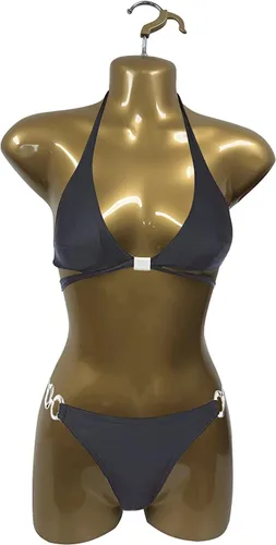 Maniquí Femenino de Cadera de Torso Largo Espalda Hueca Cuerpo Apilable Forma de Vestido con Gancho Colgante para Exhibición de Camisetas, Encimera,