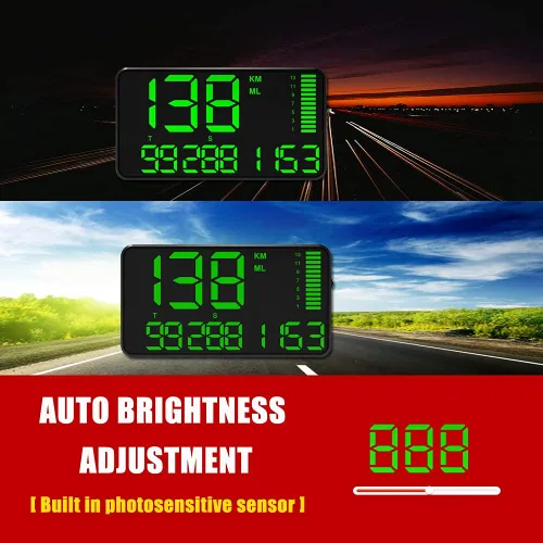 Miniatura 7 de Kingneed - Pantalla original universal de GPS con velocímetro y odómetro digital para automóvil, la velocidad aparece en entalla en millas por hora