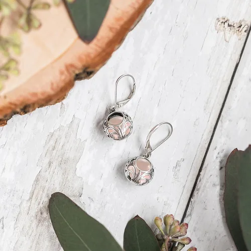 Miniatura 69 de Bottled Up Designs Aretes de encaje vintage hechos a mano, plata esterlina, ecológicos, fabricados en Estados Unidos, regalos de cumpleaños, día