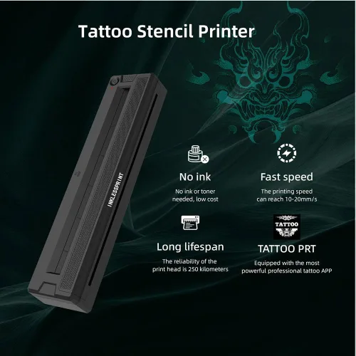 Miniatura 2 de Máquina de impresión de plantillas de tatuajes para tatuajes, impresora térmica portátil Bluetooth de transferencia de tatuajes para artistas