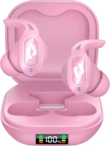 Miniatura 8 de Auriculares inalámbricos con Bluetooth, estuche de carga inalámbrica, auriculares impermeables, micrófono integrado, reproducción de graves estéreo