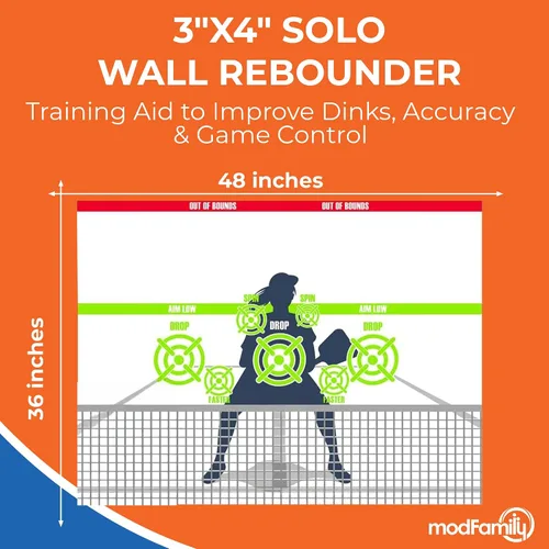 Miniatura 7 de Modfamily - Póster de tablero de práctica de Pickleball Dink Pad Rebounder Training Aid – Mejora tu juego de pickle-ball dinks y reflejos