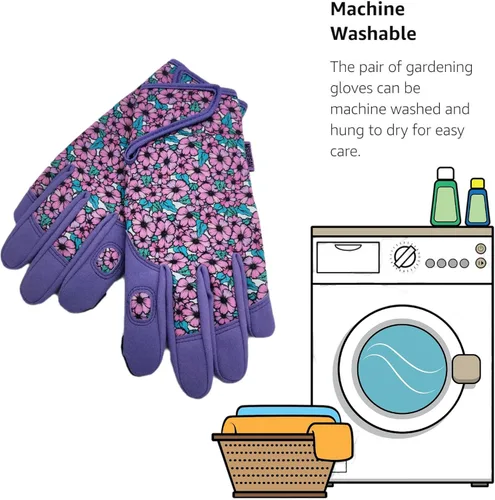 Miniatura 4 de Guantes de jardinería a prueba de espinas y resistentes a pinchazos con agarre, guante de jardín para mujer, regalos de cuero para trabajo en el 1