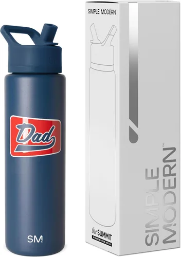 Miniatura 45 de Simple Modern botella de agua reutilizable con tapa con pajilla, de acero inoxidable con aislamiento al vacío, para gimnasio, viajes y deportes