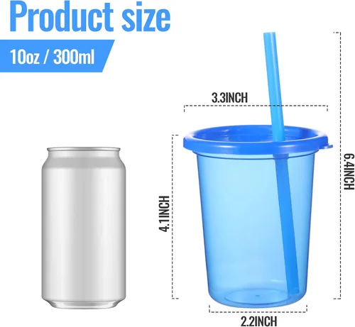 Miniatura 3 de Nuanchu 24 vasos con tapas y pajitas, vasos reutilizables con autoadhesivos, botella de agua de plástico, taza de viaje para café helado, taza