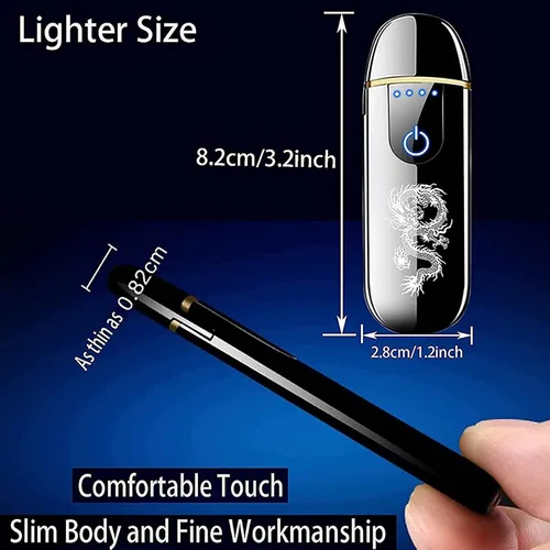 Miniatura 6 de Encendedor electrónico, encendedor inteligente recargable por USB, mini encendedor eléctrico, encendido táctil, resistente al viento, encendedor sin