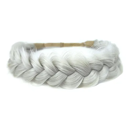 Miniatura 2 de Diadema trenzada, 2 hebras, clásica, gruesa, trenzada, ancha, elástica, de calidad, sintética, trenzada, para mujeres y niñas, estilo bohemio, 2.42