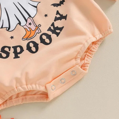 Miniatura 67 de Adobabirl Traje de Halloween para bebé, sudadera de fantasma, calabaza, mameluco, suéter de gran tamaño, lindo para otoño e invierno