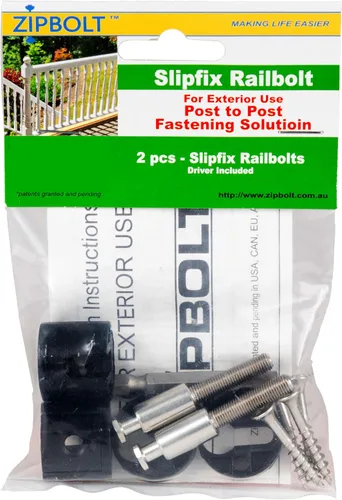Zipbolt 17.150 Pasamanos de escalera con revestimiento epoxi solución de fijación de poste a poste, fácil instalación residencial y comercial, nueva