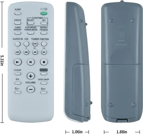 Miniatura 5 de ZWP RM-SC55 Control remoto de repuesto para Sony Mini Hi-Fi Component System HCD-HPR90 HCD-EC77 HCD-GX99 HCD-EC68 MHC-EC77 CMT-HPR90 MHC-EC55