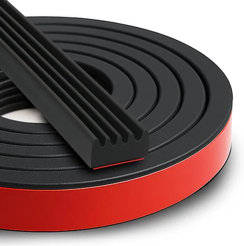 Tira de Sellado de Burletes: Goma Espuma EPDM de 26 Pies con Adhesivo Fuerte para Puerta, Garaje, RV, Camión, Automóvil, Ventana, Aislamiento