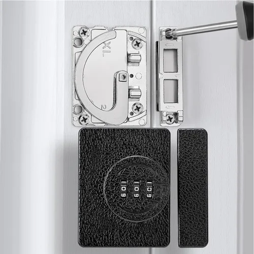 Miniatura 6 de INIRET Cerradura Negra para Gabinete, Contraseña de 3 Dígitos Sin Llave, Cerradura Anti-Forzadura Mecánica, Protege la Privacidad, para Cajones