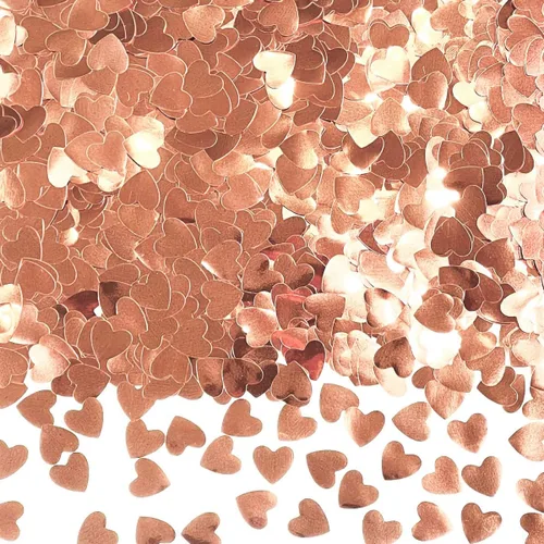 Miniatura 5 de Confeti de mesa de corazón burdeos – Confeti metálico en forma de corazón de papel de aluminio para el día de San Valentín, confeti de Mylar