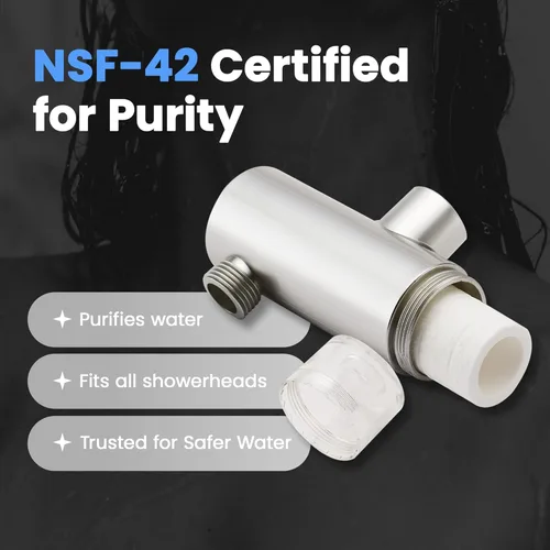 Miniatura 2 de Filtro de ducha certificado NSF 42 para agua dura, purificador de agua K-Beauty Ritual Starter con filtro de sedimentos de 500 capas y tapa