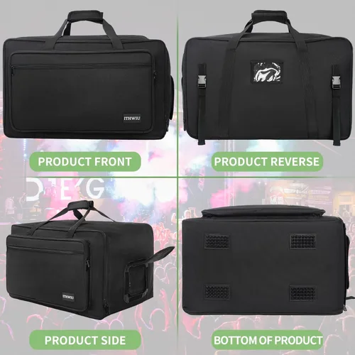 Miniatura 4 de Bolsa de transporte para altavoces con esponja engrosada para gabinetes de altavoces compactos de 10"; de servicio pesado, compatible con QSC K10