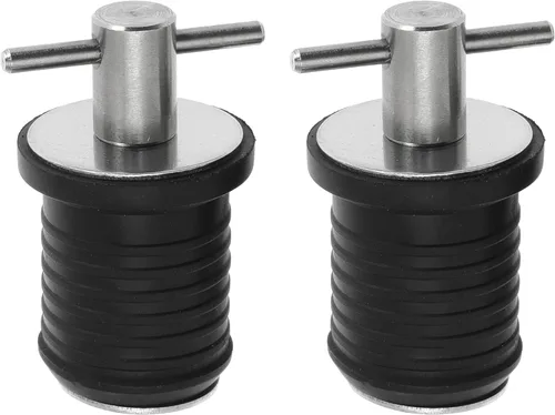 Tapón de drenaje de barco con mango en T, tapones de goma a presión con mango de latón/acero inoxidable, accesorios de giro marino