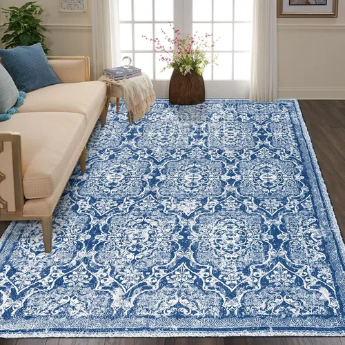 Miniatura 37 de Vaukki - Alfombra de pasillo, suave y peluda, alfombra antideslizante lavable, para lavandería, cocina, granja, baño, entrada y dormitorio