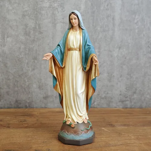 Miniatura 2 de BC Figura católica de Nuestra Señora de Gracia, estatua de la Virgen María, Madre Santa, de 17.8 cm de alto, regalo religioso para decoración