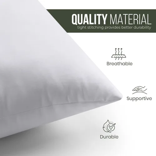 Miniatura 7 de Utopia Bedding Juego de 1 almohada (1 unidad, color blanco) – Almohadas alternativas de plumón de 16 x 16 pulgadas para cama, sofá y sofá, almohada