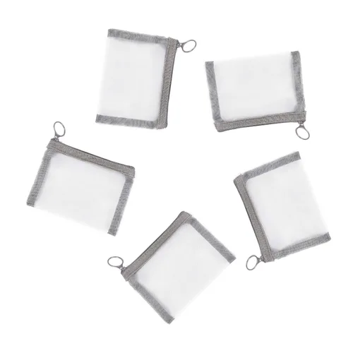 Patu Bolsas de malla con cremallera, organizador de accesorios cosméticos de maquillaje de belleza, kit de aseo de viaje, bolsa de almacenamiento,