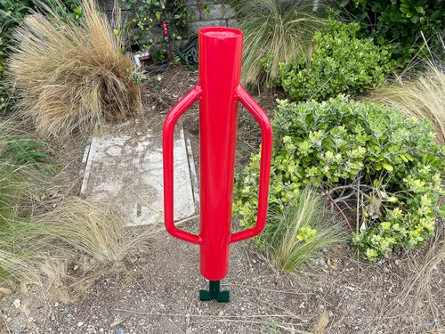 Miniatura 2 de Sandbaggy Varilla manual de 15.5 libras Rojo Poste T y U Post Driver Pounder 30% más pesado que la competencia Se adapta a postes de hasta