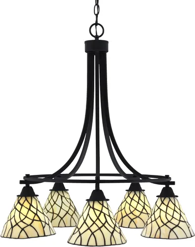 Miniatura 80 de Toltec Lighting Paramount 3405-BN-3001 - Lámpara de araña (5 luces, níquel cepillado)